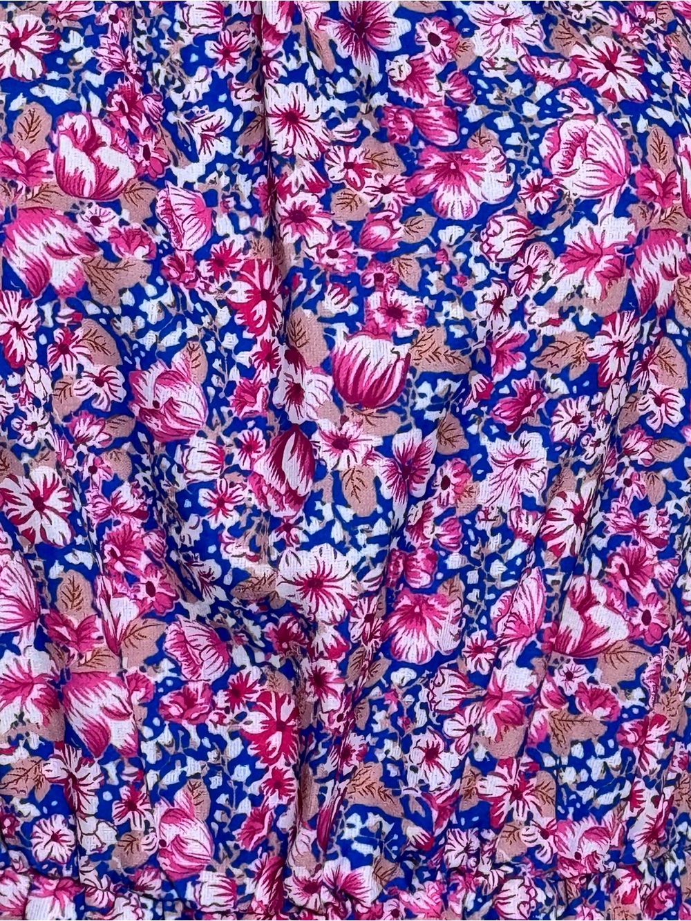 SHEIN Floral Maxi Dress S Pink Blue Flutter Sleeve Cottagecore Boho - Picture 8 of 11